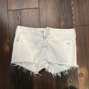 Express white jean shorts